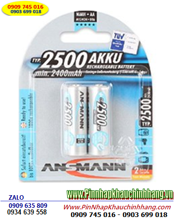 Pin sạc Ansman Mignon AA2500mAh 1.2v chính hãng ( Vỉ 2 viên)